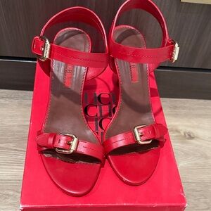 Carolina Herrera Red Heeled Sandals
